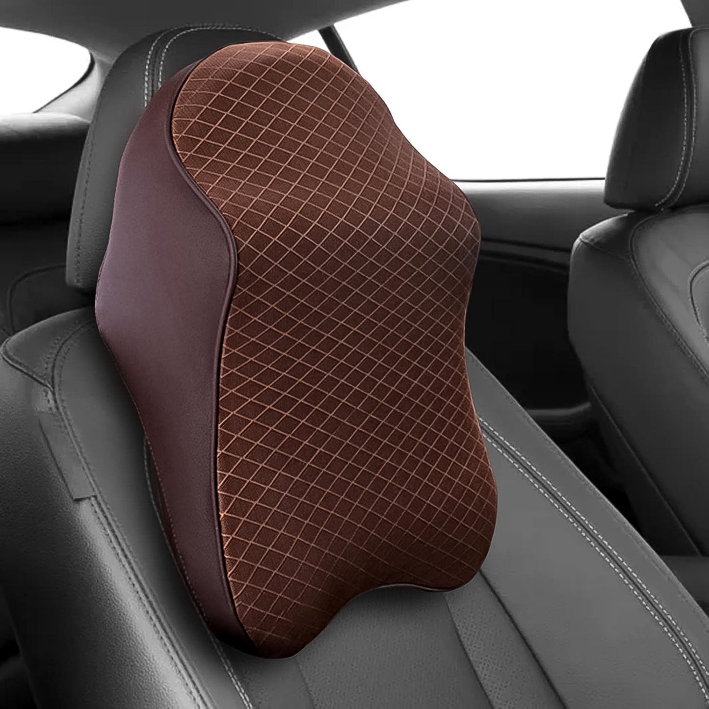 8595 Car Neck Pillow Car Neck Headrest Pillow Memory Foam Car Accessories Cushion Car Seat Head Support Neck Protector Car Seat Neck Pillowfor Driving (1 Pc)