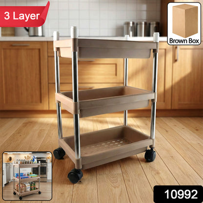 3-layer Multipurpose Storage Trolley