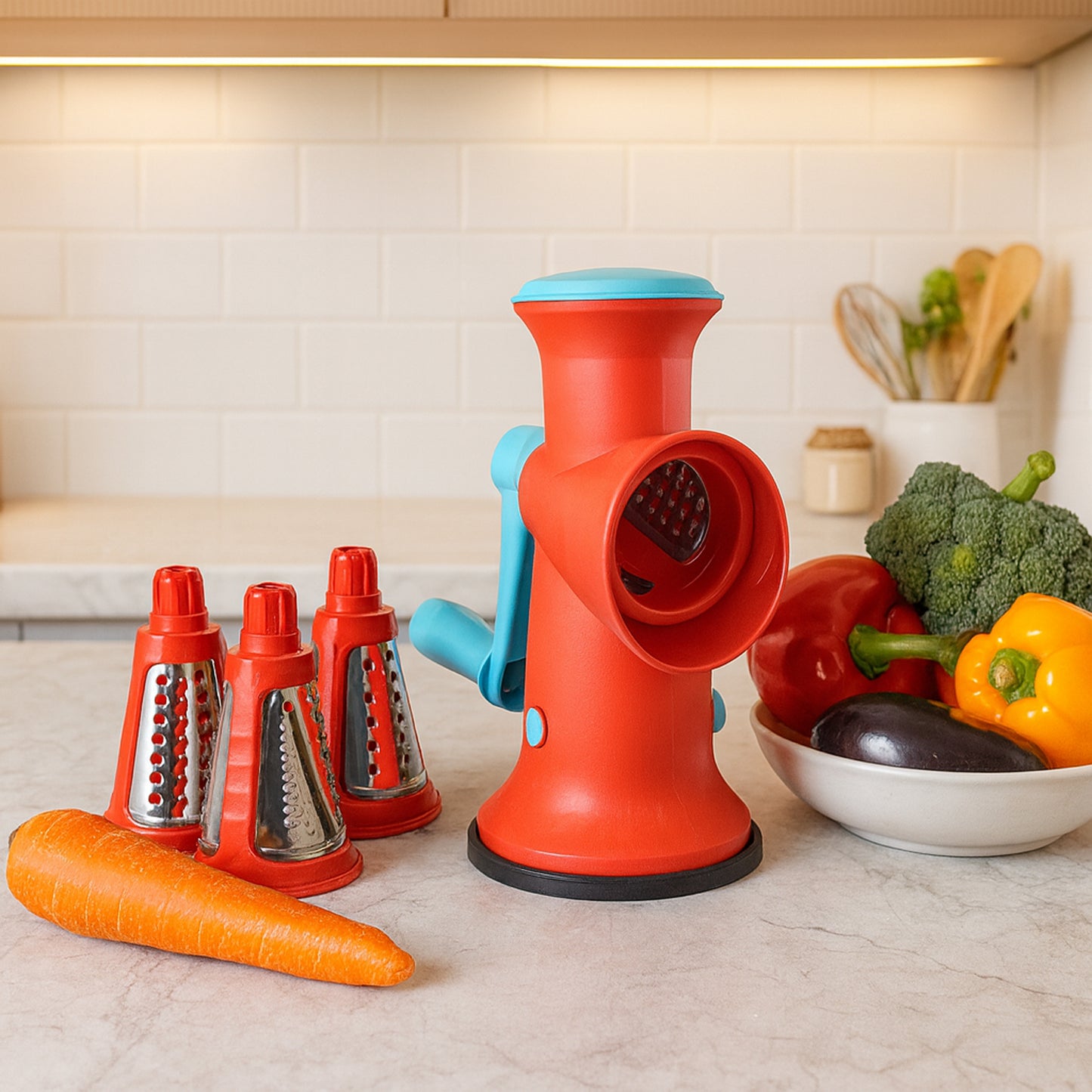 Apex 4 In 1 Signature Rotary Grater With Interchangeable Blades