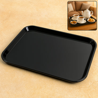 Plastic Serving Tray  Plate  40  30 Cm (1 Pc  Black)