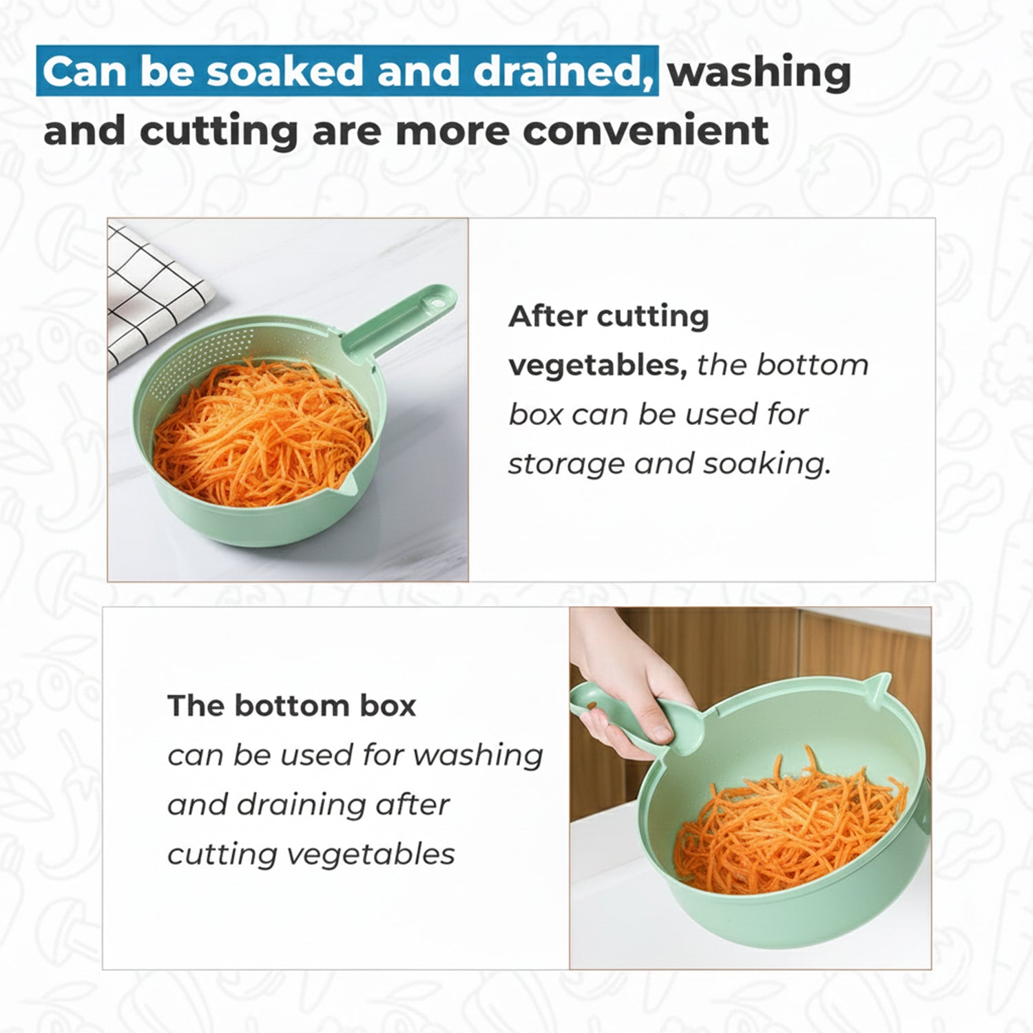 Multi-function Vegetable Cutter  Grater Set