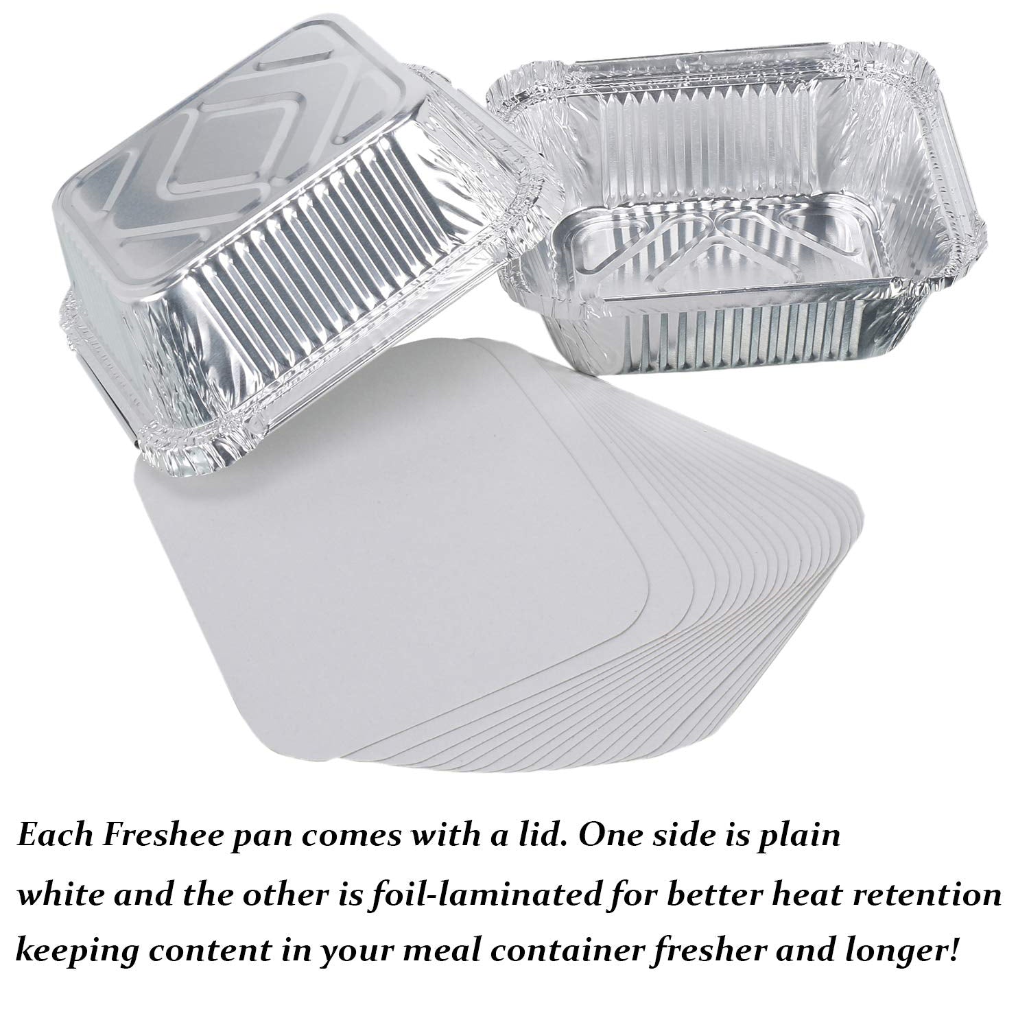 Freshee Aluminium Food Container With Lid  450 Ml  10 Pc