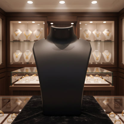 Premium Black Necklace Display Stand Mannequin Bust (1 Pc  15x11 Cm)