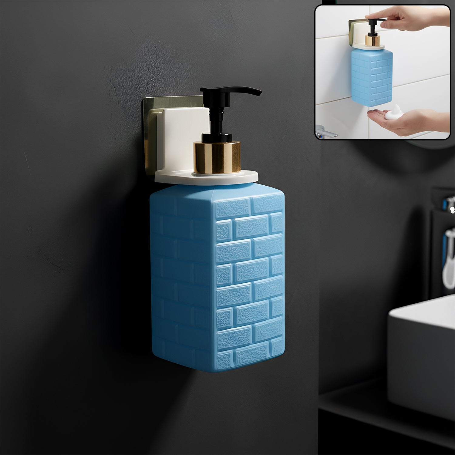 Wall-mounted Liquid Soap Dispenser (1 Set)